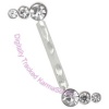 Jewels - Clear - Eyebrow Studs with Bioflex Bar